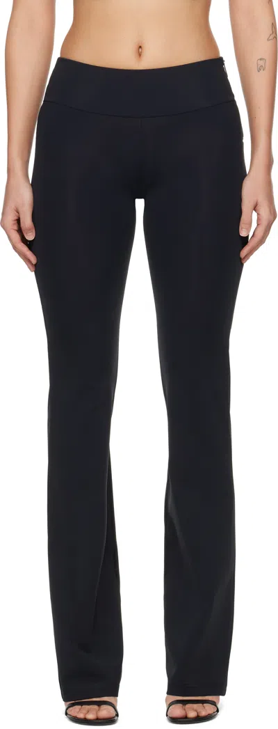 Courrèges Black Scuba Jersey Trousers In 9999 Black