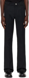 Courrèges Bootcut Twill Trousers In 9999
