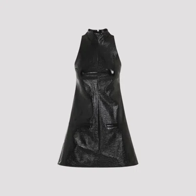 COURRÈGES BLACK SLEEVELESS A-LINE DRESS