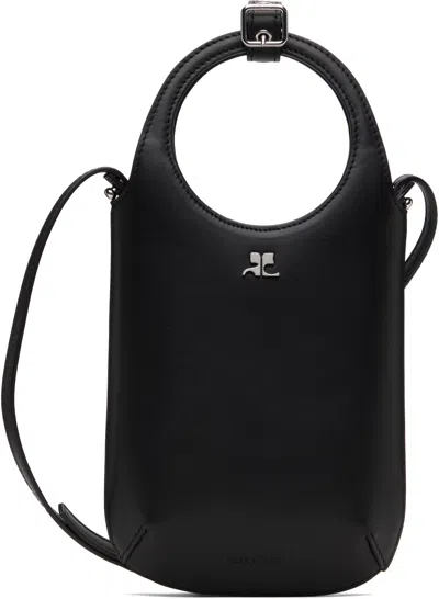 Courrèges Slim Holy Handbag In Black