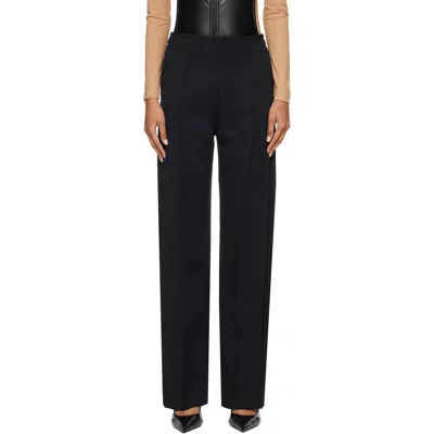 Courrèges Flared Twill Pants With Snap Buttons In Black
