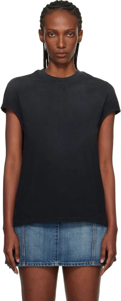 Courrèges Black Solarized Oversized T-shirt