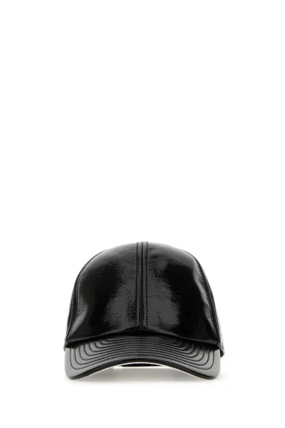 COURRÈGES BLACK SOLID BASEBALL HAT
