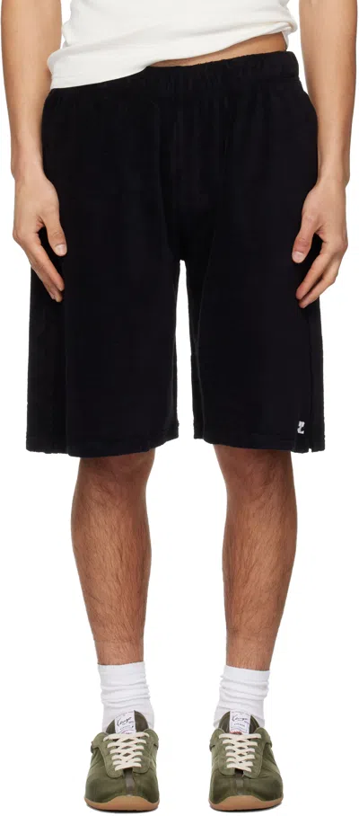 Courrèges Black Spongy Sports Shorts