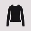 Courrèges Lingerie Strap Rib Knit Sweater In Black