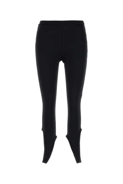 COURRÈGES COURREGÈS BLACK STRETCH NYLON LEGGINGS