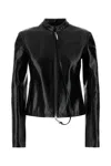 Courrèges Courreges Black Stretch Vynil Jacket In Black