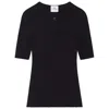 Courrèges Solar Logo-patch Ribbed T-shirt