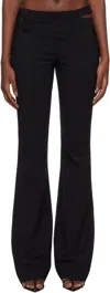 Courrèges Black Tailored Slash Trousers In 9999 Black