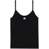 Courrèges Rib Knit Tank Top In Black