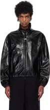 Courrèges Logo Embroidered Coated Cotton Jacket In 9999