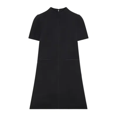Courrèges Black Twill A-line Dress