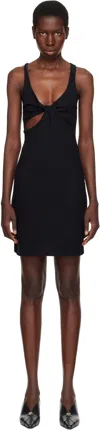 Courrèges Twist 90s Rib Dress In 9999 Black