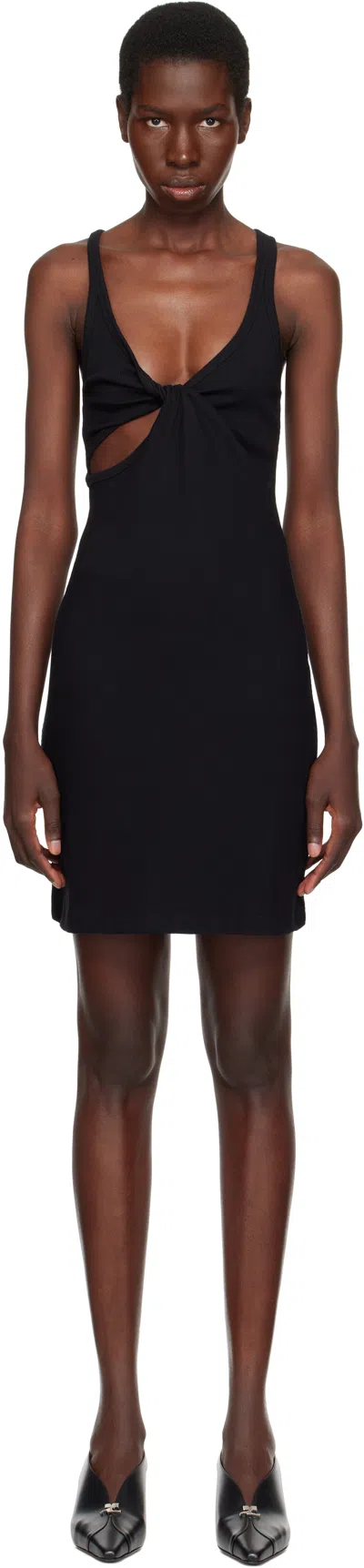 Courrèges Black Twist 90s Mini Dress