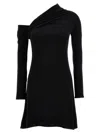 Courrèges Twisted Knitted Dress In Black