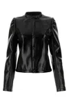 Courrèges Black Vinyl Jacket In Black