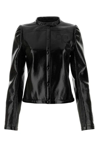 Courrèges Black Vinyl Jacket