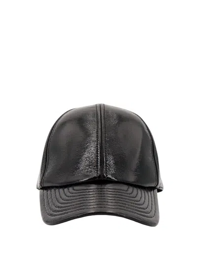 Courrèges Black Vinyl Reedition Baseball Cap