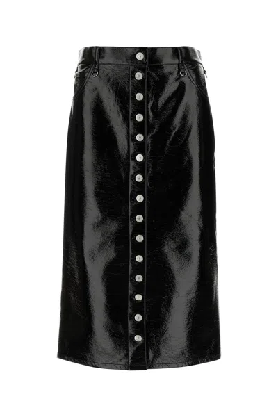 COURRÈGES BLACK VINYL SKIRT