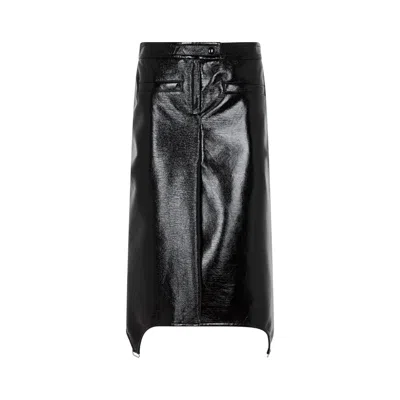 Courrèges Black Vinyl Skirt For Women