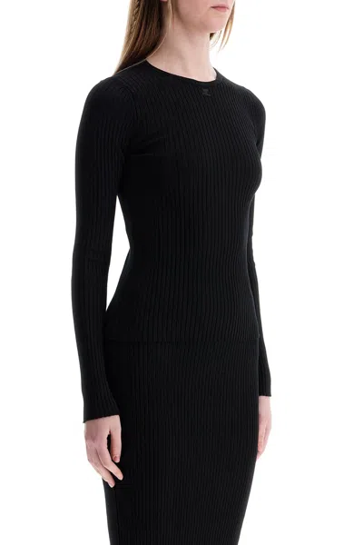 Courrèges Courreges Black Cotton Blend Mini Dress