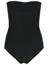 Courrèges Courreges Black Viscose Blend Bodysuit In Animal Print