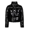 Courrèges Courreges Women Short Vinyl Down Jacket In Black