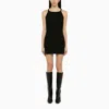 Courrèges Contrast Cotton Jersey Mini Dress In Black