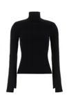Courrèges Courreges Black Viscose Blend Sweater In Black
