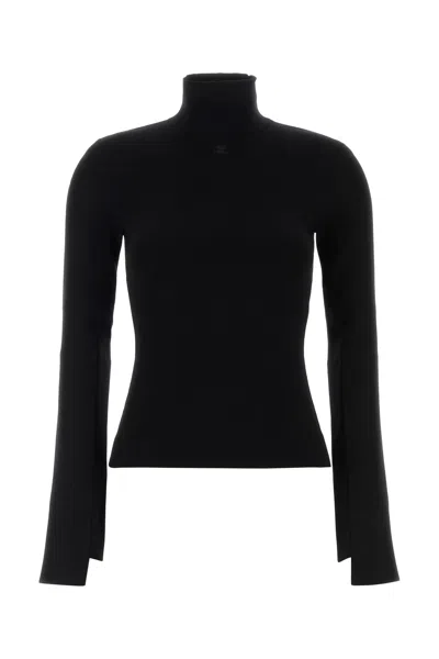 Courrèges Courreges Black Viscose Blend Sweater