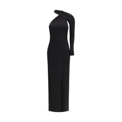 COURRÈGES COURRÈGES BLACK VISCOSE COCKTAIL WOMEN'S DRESS