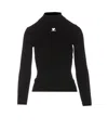 Courrèges Courreges Women Reedition Knit Long Sleeves Top In Black