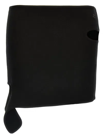COURRÈGES COURRÈGES BLACK VISCOSE LONG WOMEN'S SKIRT