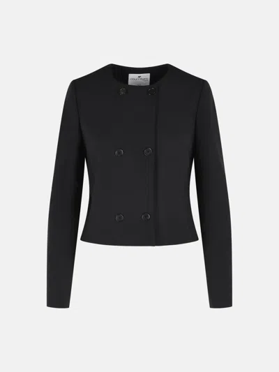 Courrèges Long-sleeved Casual Jacket In Black