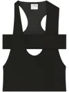 Courrèges Courregès Black Wool-blend Top In Black