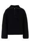 Courrèges Courreges Pre Zipped Wool Sweater In Black