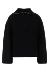 Courrèges Courreges Black Wool Oversize Sweater In Black