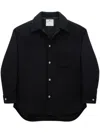 Courrèges Long-sleeved Buttoned Shirt Jacket In Black