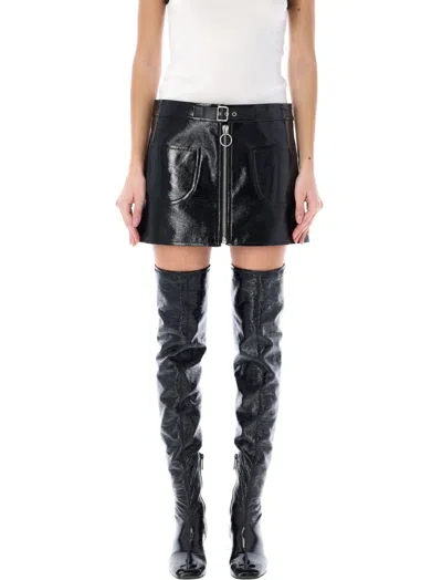 Courrèges Black Zipped Mini Skirt