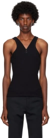 COURRÈGES BLACK ZIPPED TANK TOP