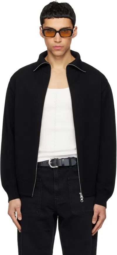 Courrèges Long-sleeved Cardigan In Black