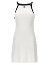 Courrèges Square Neck Mini Dress In Blackwhite