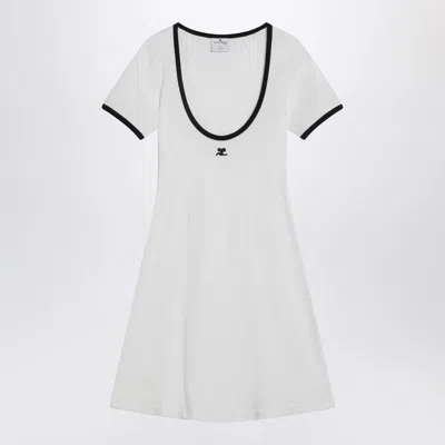 COURRÈGES COURRÈGES BLACK/WHITE MINI DRESS IN