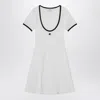 Courrèges Ribbed Cotton Mini Dress With Logo Embroidery