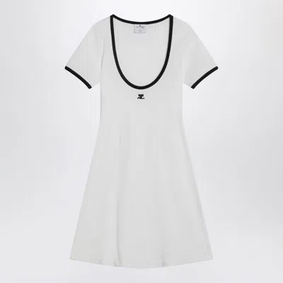 COURRÈGES COURRÈGES BLACK/WHITE MINI DRESS IN