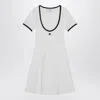 Courrèges Ribbed Cotton Mini Dress With Logo Embroidery