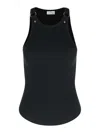 Courrèges Buckle 90s Rib Tank Top In Black