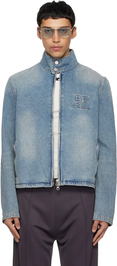 Courrèges Blue City Shadow Denim Jacket