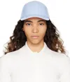 Courrèges Classique Satin Baseball Cap In Pastel Blue