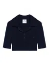 Courrèges Blue Cotton Crop Polo With Logo